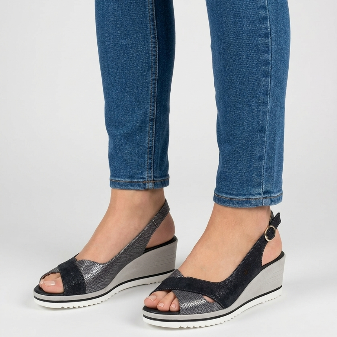 Francesca - sandalo comfort donna con zeppa