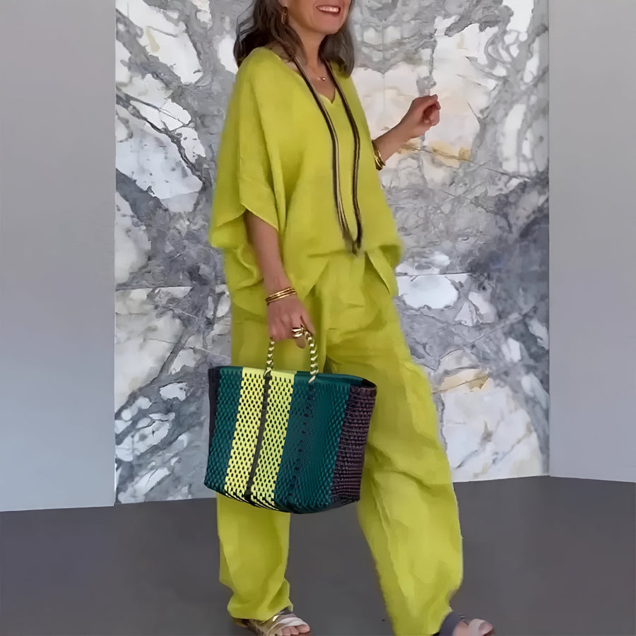 GIULIA - Set verde lime, nero e khaki per l’estate