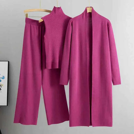COMO - Set due pezzi elegante con cardigan e pantalone ampio