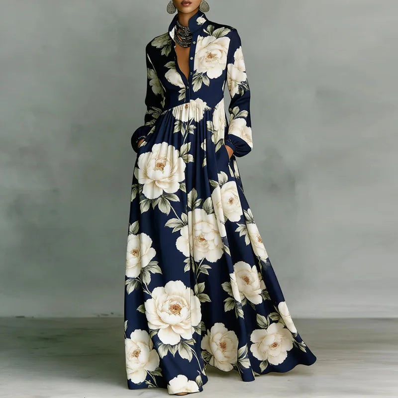 CONTRONE - Maxi dress casual floreale elegante