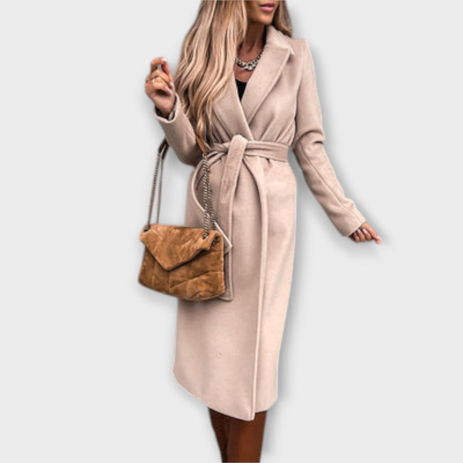 BUSCEMI - Cappotto Lungo Elegante con Fiocchi