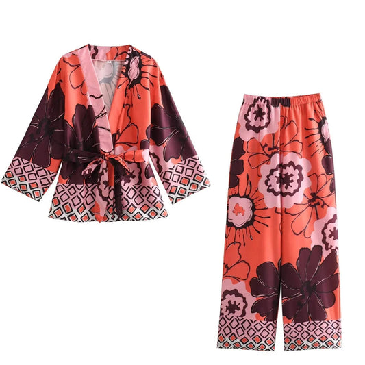 GIULIA - Completo donna loungewear arancione