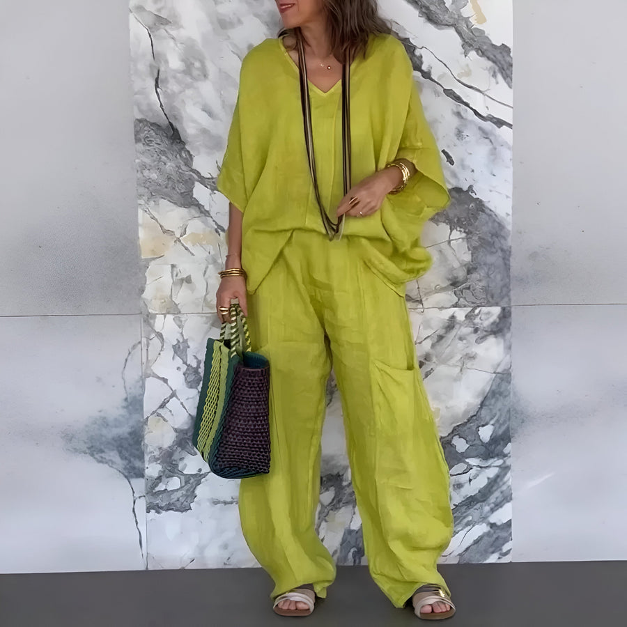 GIULIA - Set verde lime, nero e khaki per l’estate