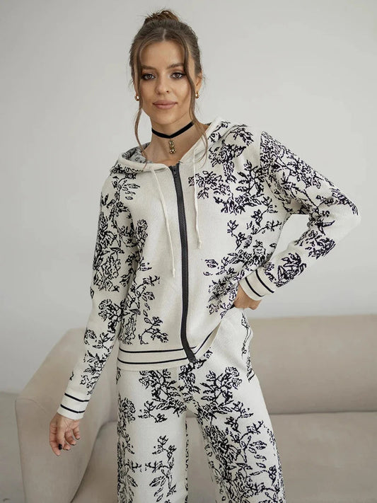 TRASACCO - Completo due pezzi in maglia multicolore