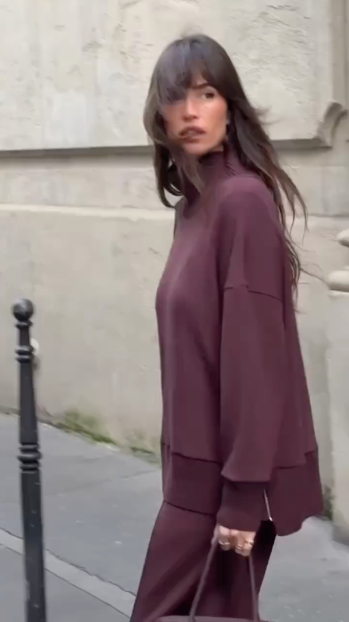 GIULIA - Completo Elegante Donna Rosso Vino e Bianco