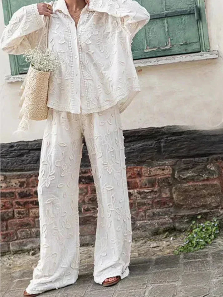 ALESSIA - Set bianco casual elegante