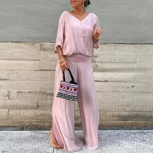 GIULIA - Set lounge morbido e fluido in colori assortiti