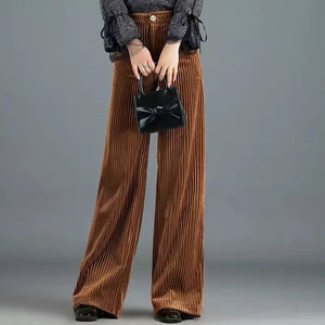 TERELLE - Pantaloni donna in velluto a coste