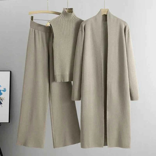 COMO - Set due pezzi elegante con cardigan e pantalone ampio