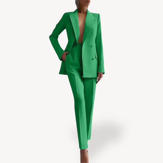 AGRIFOGLIO - Set due pezzi sartoriale con blazer lungo