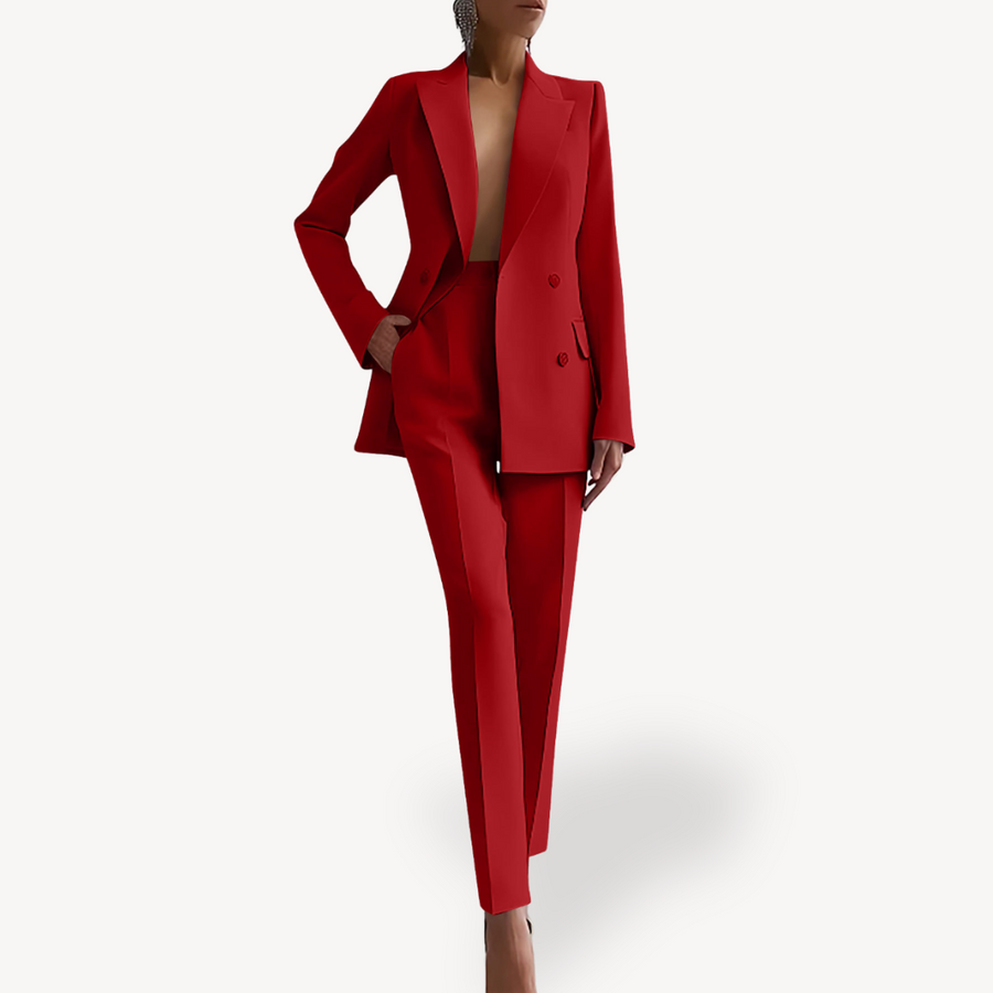 AGRIFOGLIO - Set due pezzi sartoriale con blazer lungo