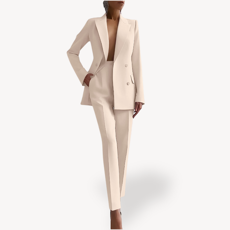 AGRIFOGLIO - Set due pezzi sartoriale con blazer lungo