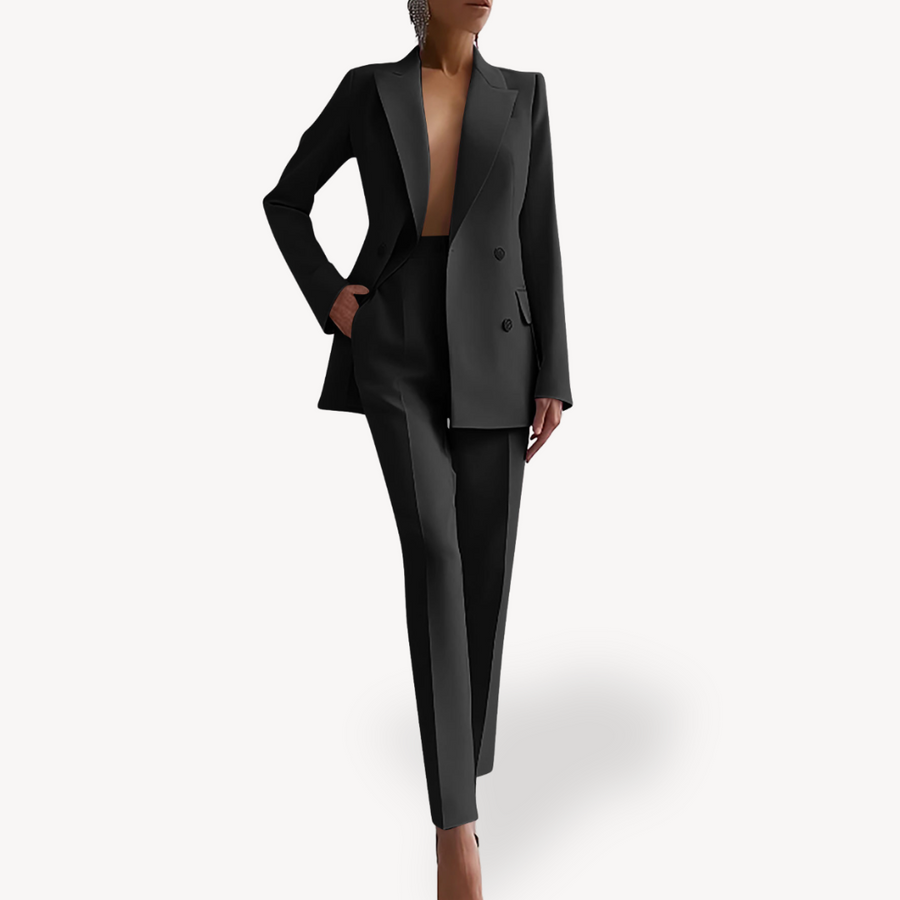 AGRIFOGLIO - Set due pezzi sartoriale con blazer lungo