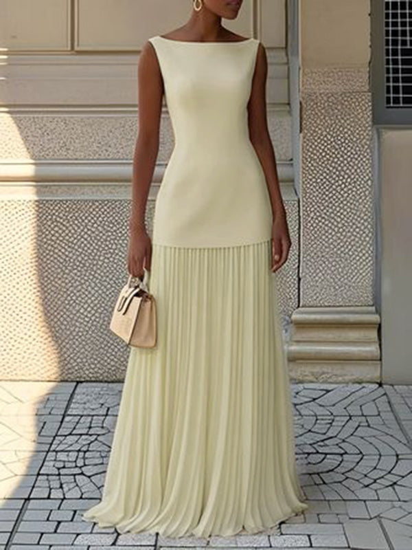 LUDOVICA - Maxi dress elegante in colori pastello