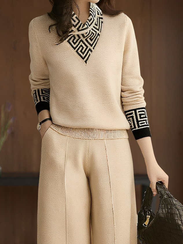 MADONE - Maglione casual con motivo geometrico