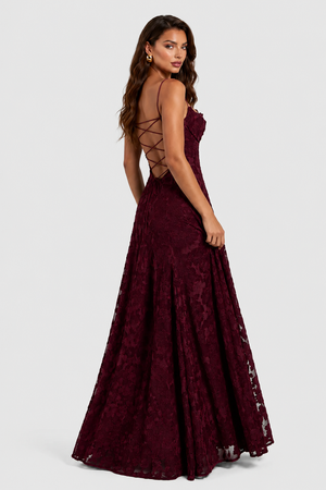 BIANCA - Abito elegante in pizzo floreale