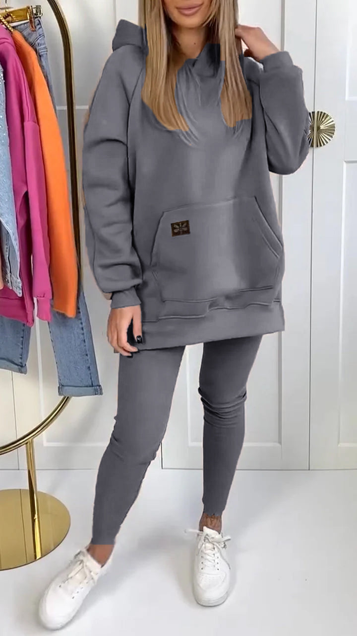 CHIARA - Set felpa casual e leggings multicolore