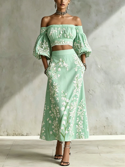 BARISCIANO - Completo elegante con top scollo spalle