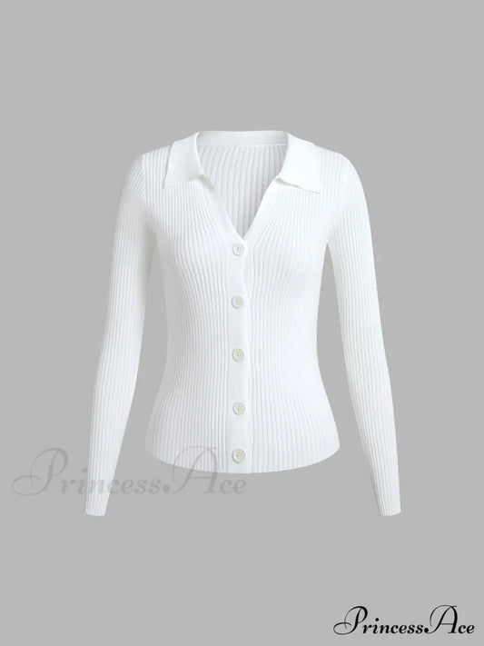 BROGLIANO - Cardigan slim fit con colletto e bottoni