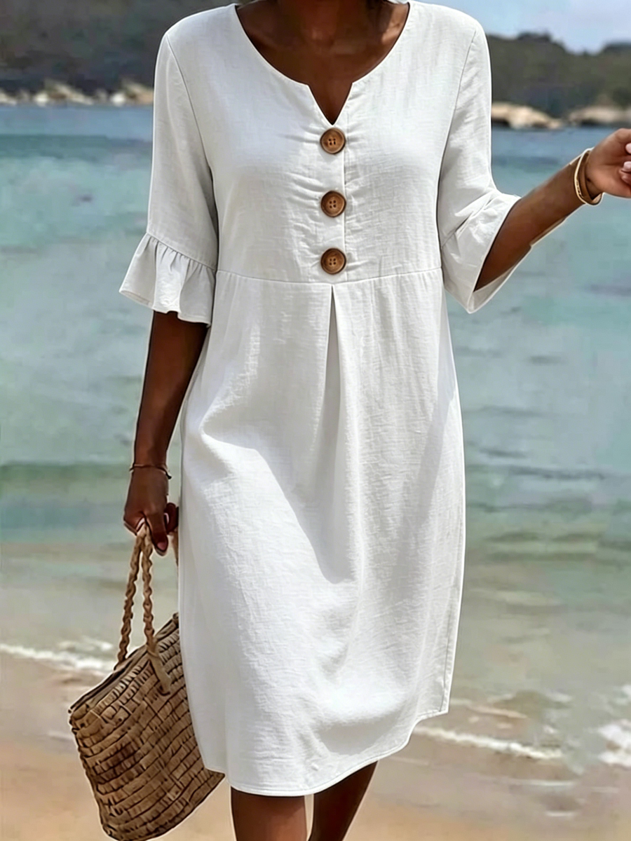 PRALI - Abito midi casual con colletto