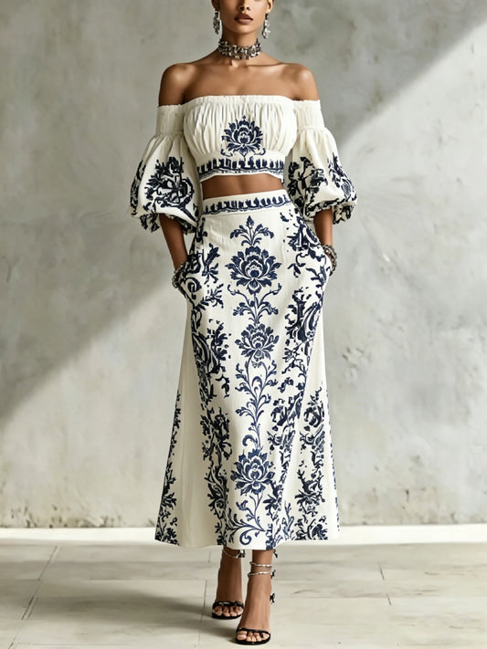 VAILATE - Completo elegante con top spalle scoperte