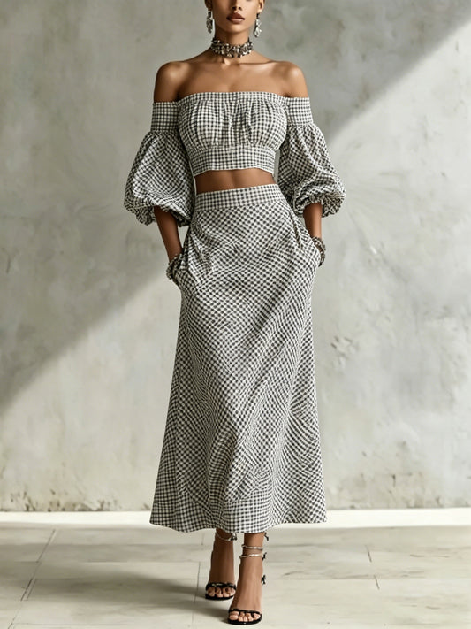 TREGLIO - Completo elegante off-shoulder