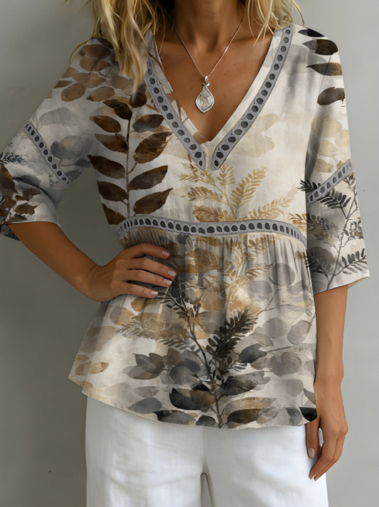 VALLECORSA - Kimono in lino ricamato