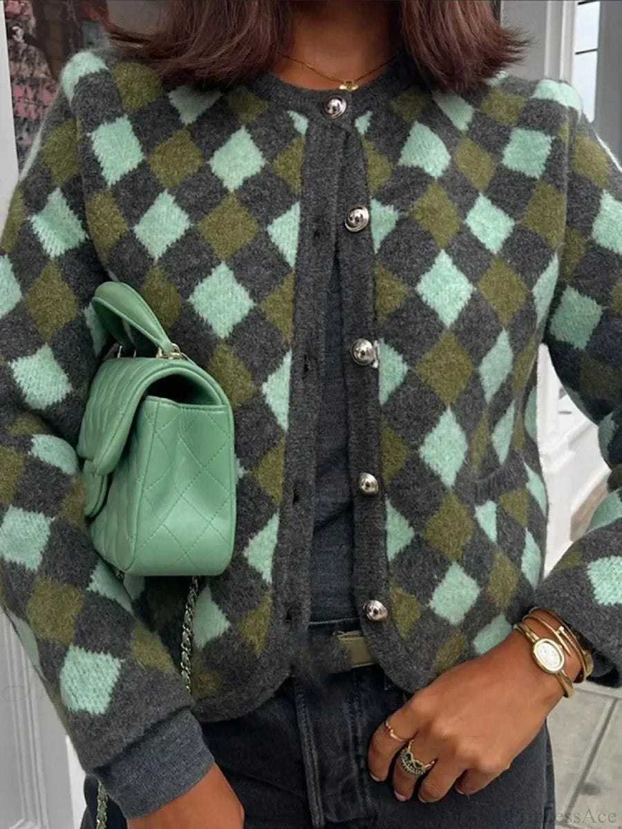 BERCETO - Cardigan aderente con tasche a contrasto