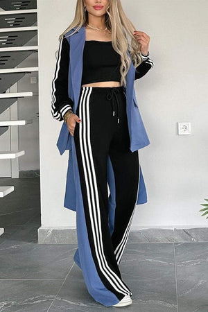 JELSI - Completo pantaloni casual color block in tessuto web