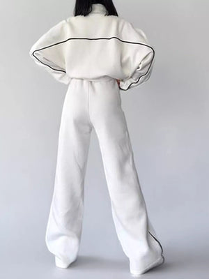 CASABONA - Completo Plus Size con Zip, Top e Pantaloni