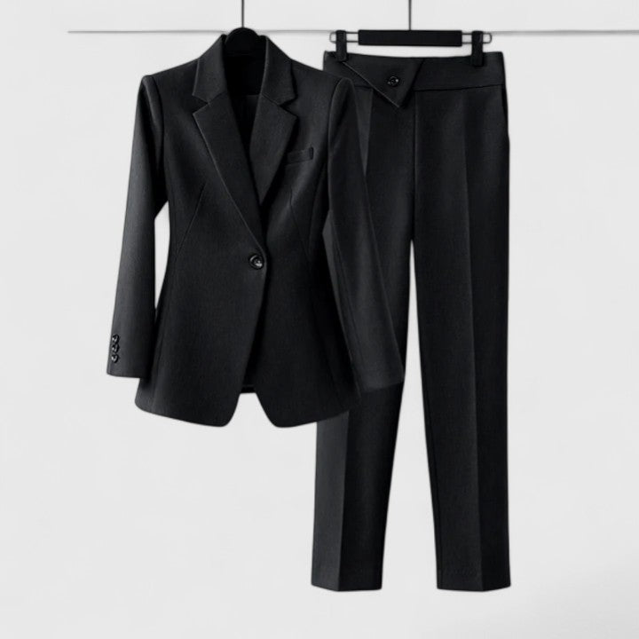 BEATRICE - Completo pantalone sartoriale grigio e nero