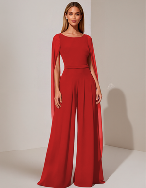 SONDALO - Tuta in chiffon girocollo con vita sagomata
