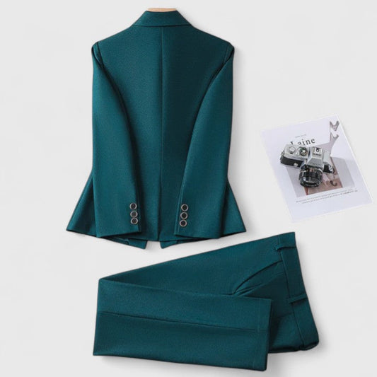 BEATRICE - Completo blazer elegante in verde, nero, blu o viola