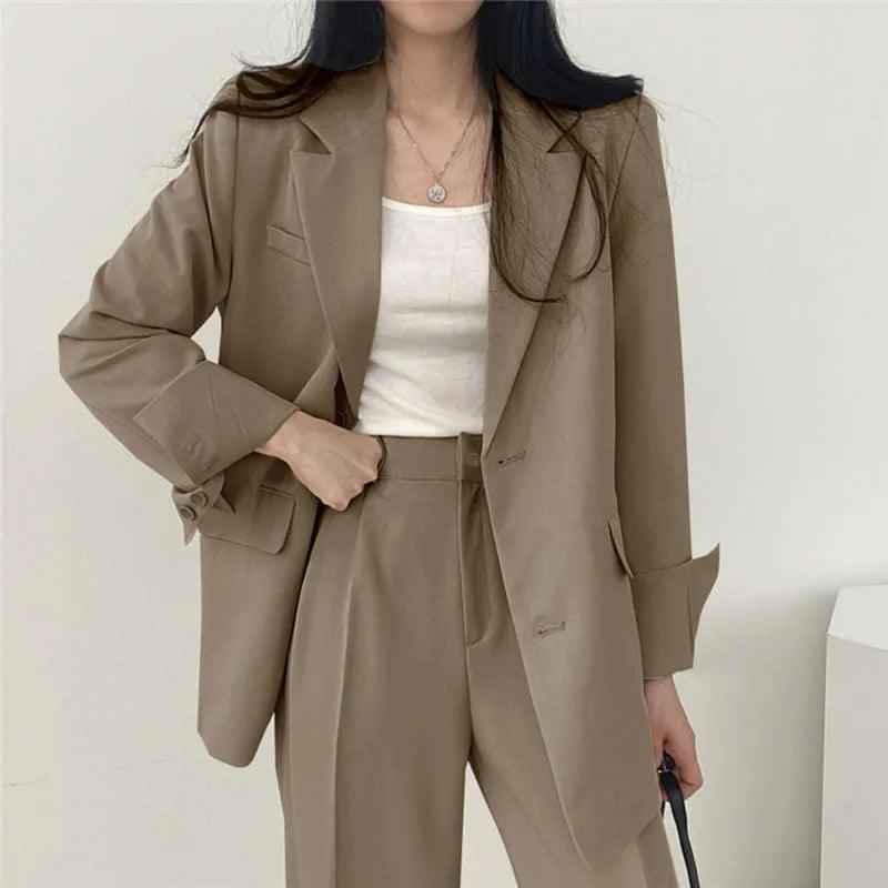 PIANIGA - Set due pezzi elegante con blazer lungo