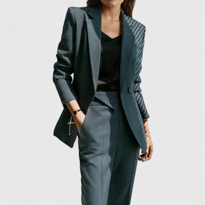 BEATRICE - Completo pantalone sartoriale grigio e nero