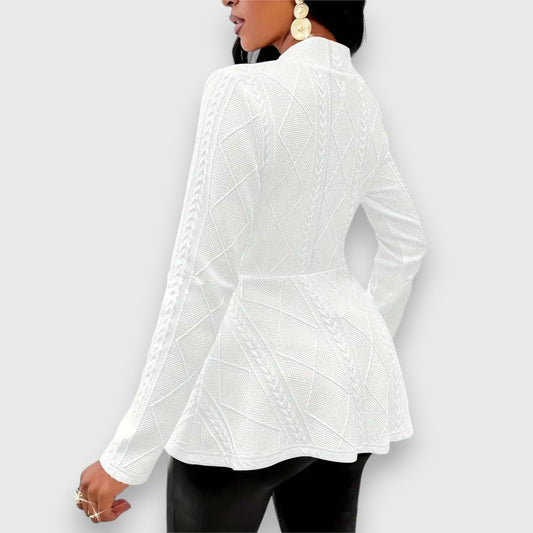 ELOISA - Blazer sagomato con orlo a volant