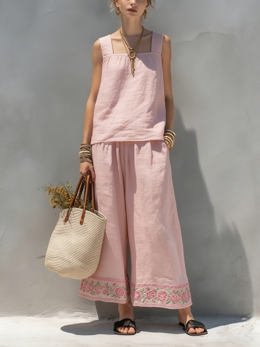 ROSTA - Completo estivo in cotone lavato da donna