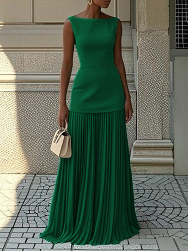 LUDOVICA - Maxi dress elegante in colori pastello