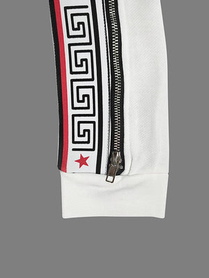 ALBIANO - Completo bianco o nero con stampa lettering e zip laterali
