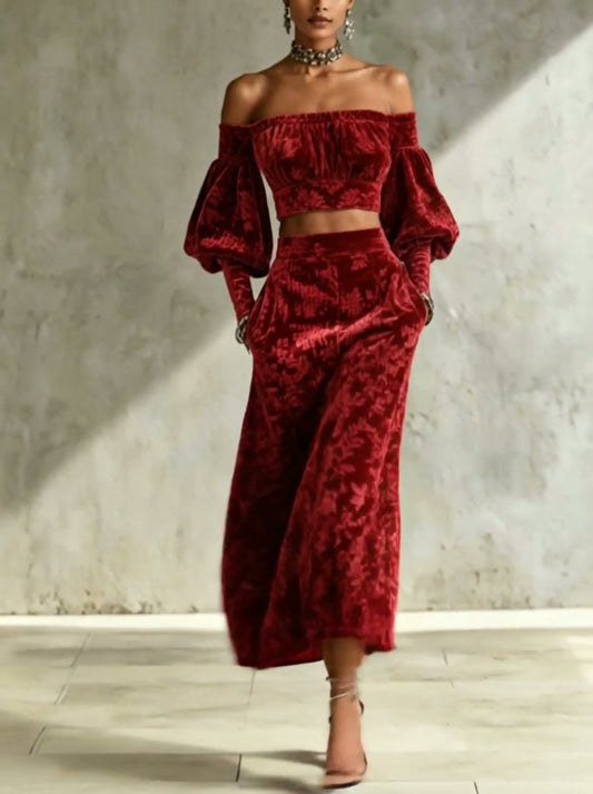 FIASTRA - Coordinato elegante spalle scoperte