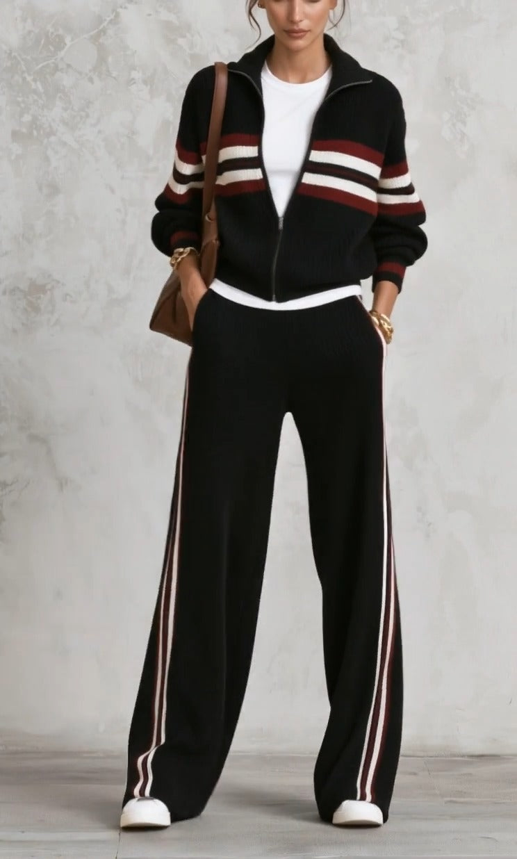 CARAPELLE - Set due pezzi in maglia a righe