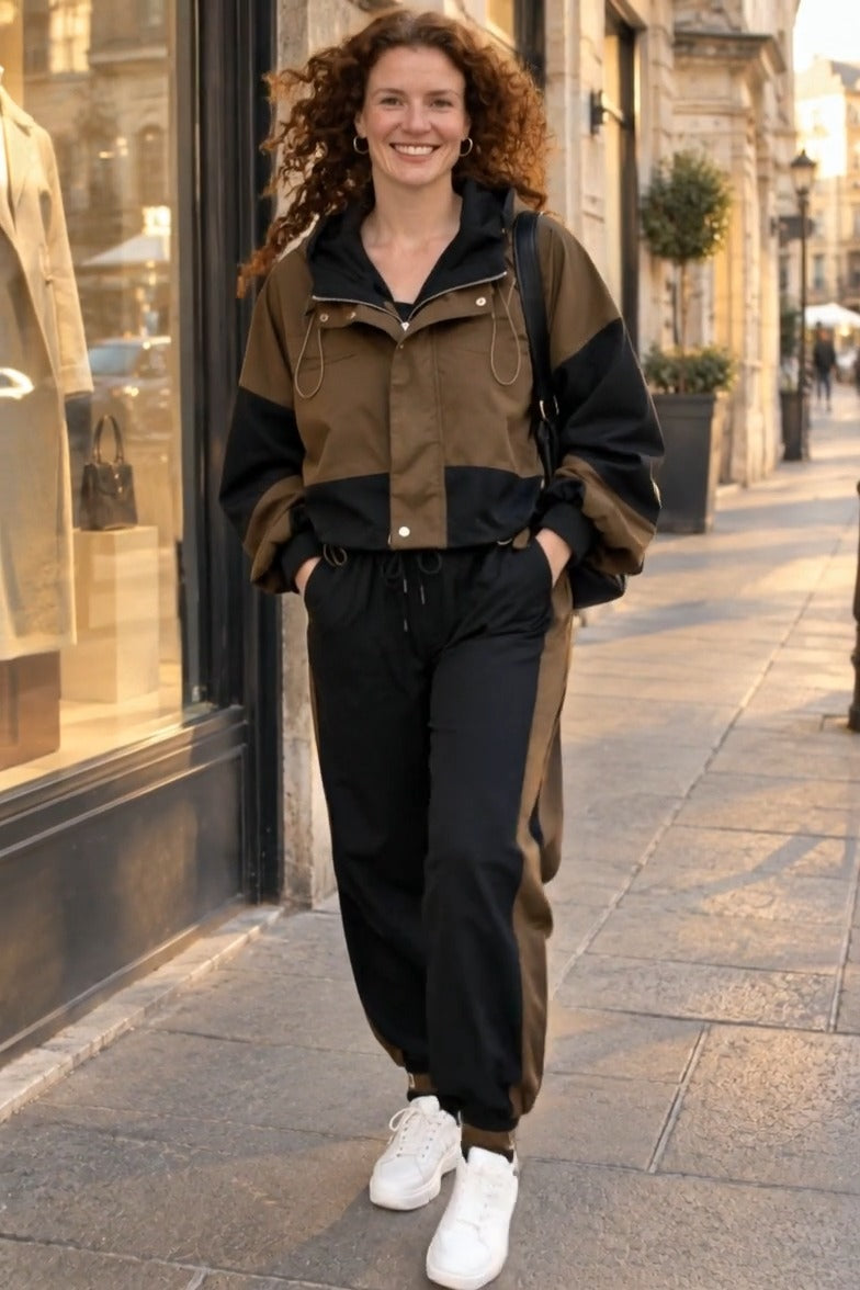 GRECI - Set due pezzi sportivo elegante in stile coreano