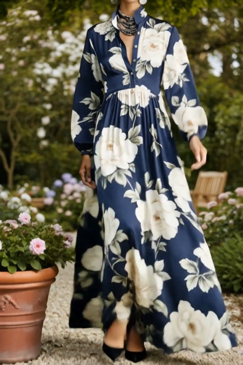 CONTRONE - Maxi dress casual floreale elegante