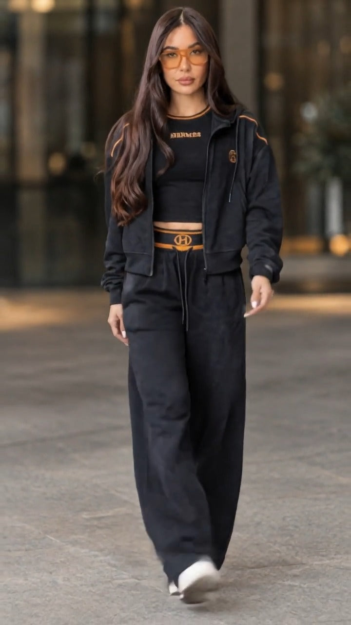 POZZALLO - Set due pezzi con felpa e pantaloni ampi per viaggi comodi ✨