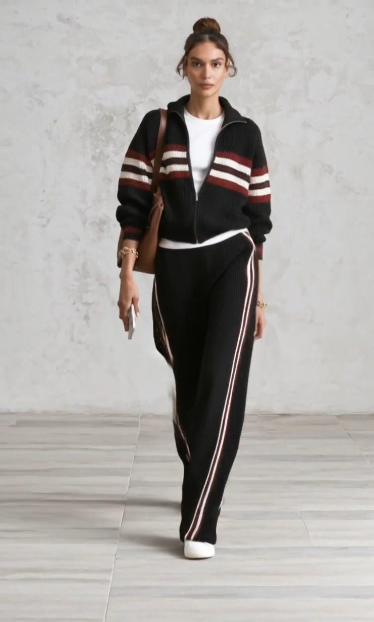 CARAPELLE - Set due pezzi in maglia a righe