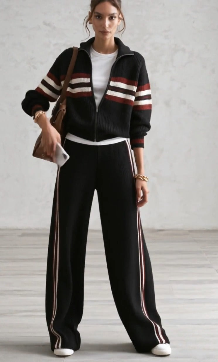 CARAPELLE - Set due pezzi in maglia a righe