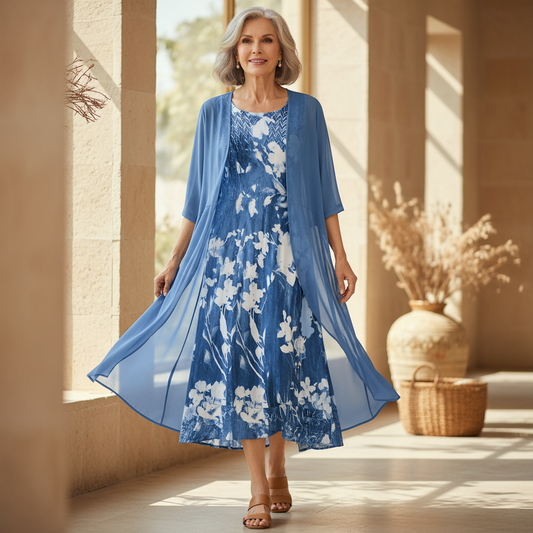 BEATRICE - Set elegante blu, verde o grigio