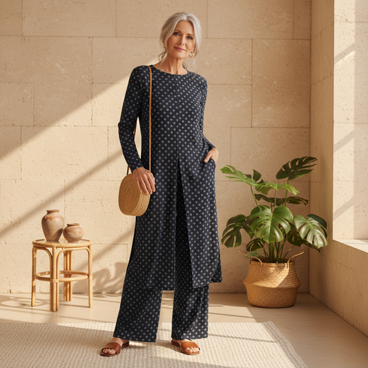 BEATRICE - Set elegante a pois multicolore