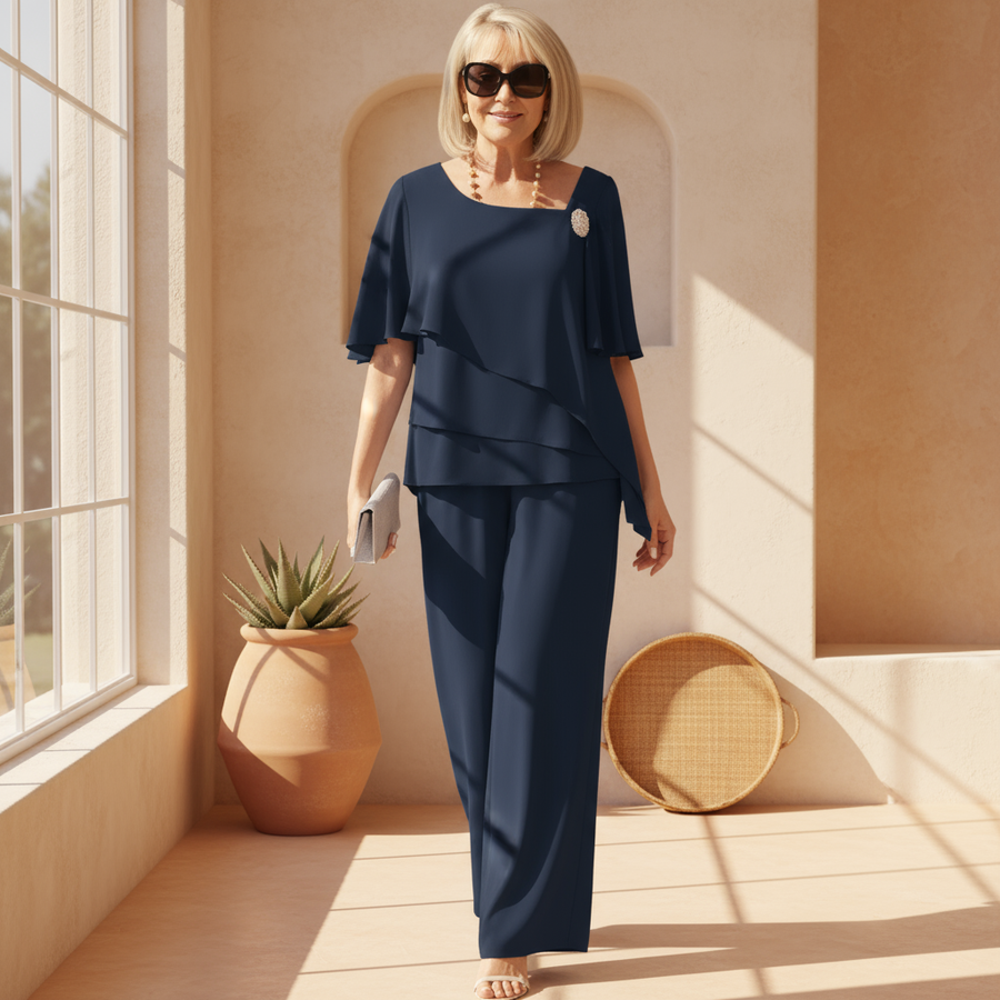 BEATRICE - Set elegante blu navy