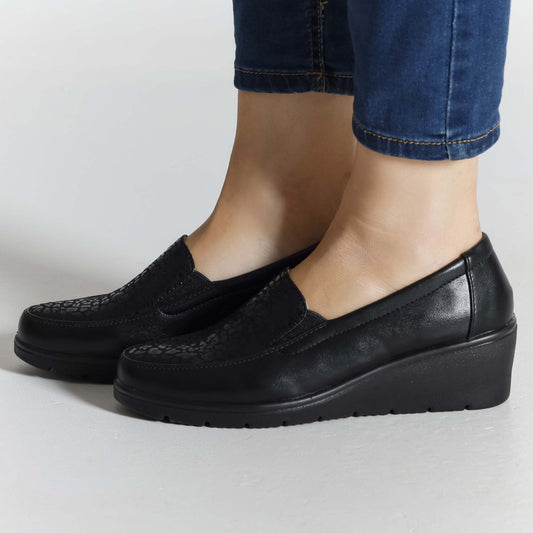 Gemma - Mocassino Fashion con zeppa